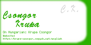 csongor krupa business card